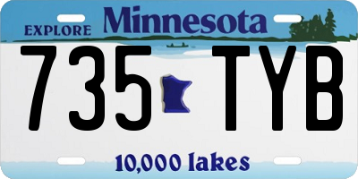 MN license plate 735TYB