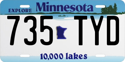 MN license plate 735TYD