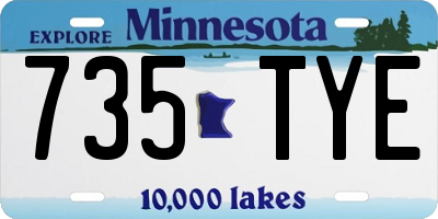 MN license plate 735TYE