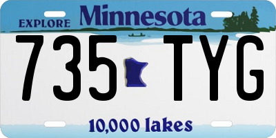 MN license plate 735TYG