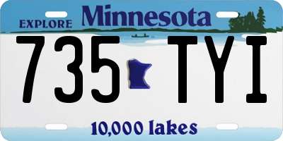 MN license plate 735TYI