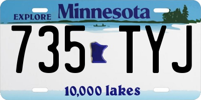 MN license plate 735TYJ