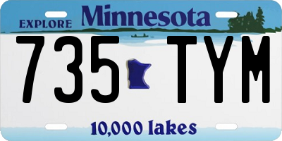 MN license plate 735TYM