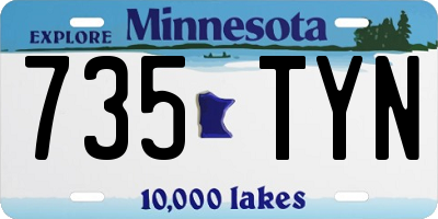 MN license plate 735TYN
