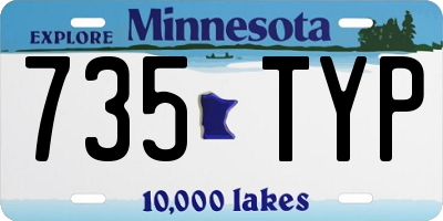 MN license plate 735TYP