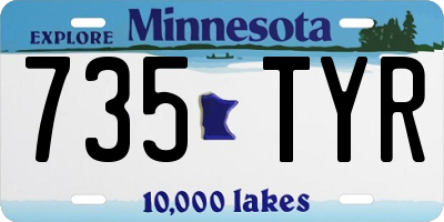 MN license plate 735TYR