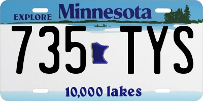 MN license plate 735TYS