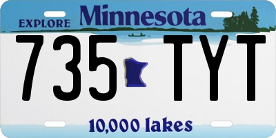 MN license plate 735TYT