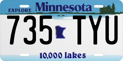 MN license plate 735TYU