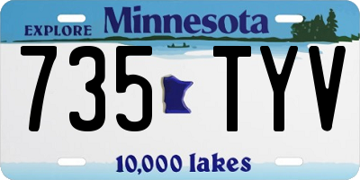 MN license plate 735TYV