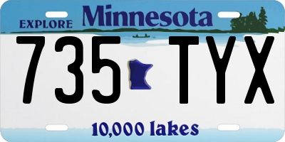 MN license plate 735TYX