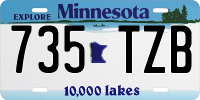 MN license plate 735TZB