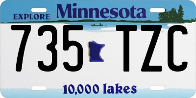 MN license plate 735TZC