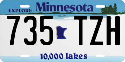 MN license plate 735TZH