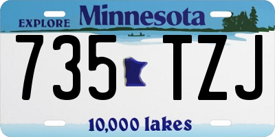 MN license plate 735TZJ