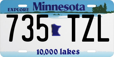 MN license plate 735TZL