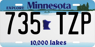 MN license plate 735TZP