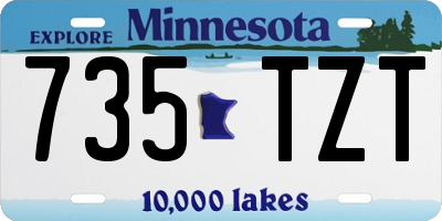 MN license plate 735TZT