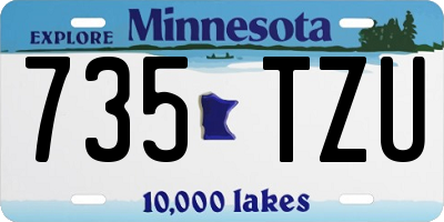 MN license plate 735TZU