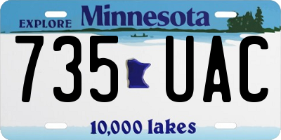 MN license plate 735UAC
