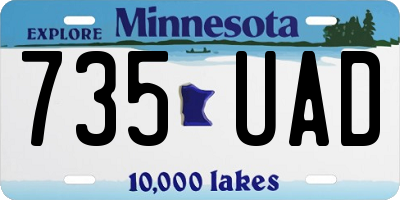 MN license plate 735UAD
