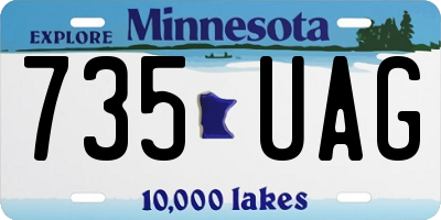 MN license plate 735UAG