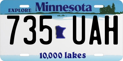 MN license plate 735UAH