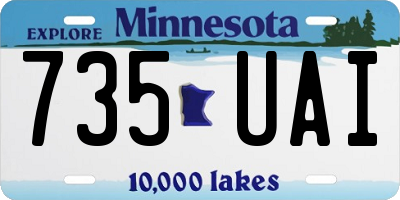 MN license plate 735UAI