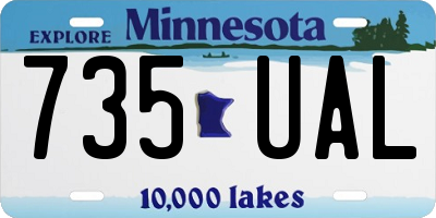 MN license plate 735UAL