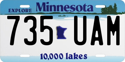 MN license plate 735UAM