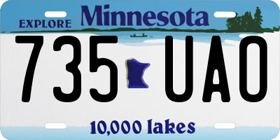 MN license plate 735UAO