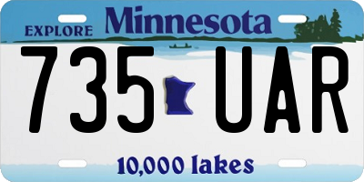 MN license plate 735UAR