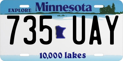 MN license plate 735UAY