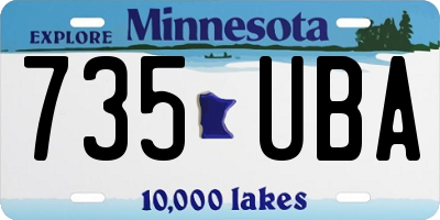 MN license plate 735UBA