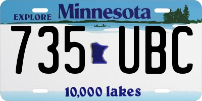 MN license plate 735UBC