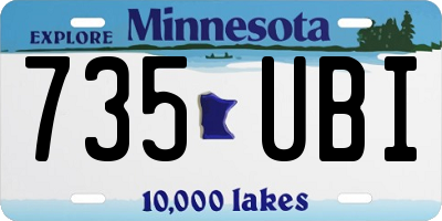 MN license plate 735UBI