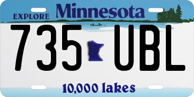 MN license plate 735UBL