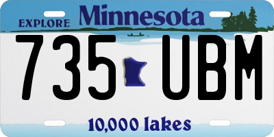 MN license plate 735UBM
