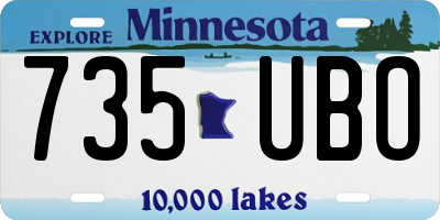 MN license plate 735UBO