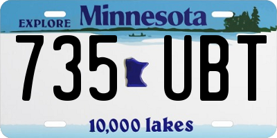 MN license plate 735UBT