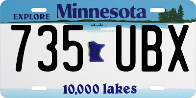 MN license plate 735UBX