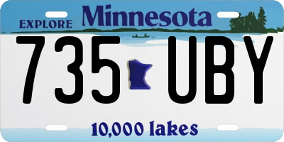 MN license plate 735UBY