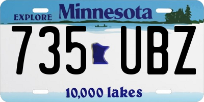 MN license plate 735UBZ