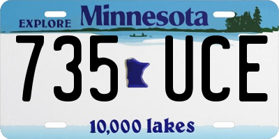 MN license plate 735UCE