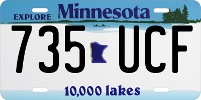 MN license plate 735UCF
