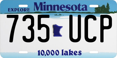 MN license plate 735UCP