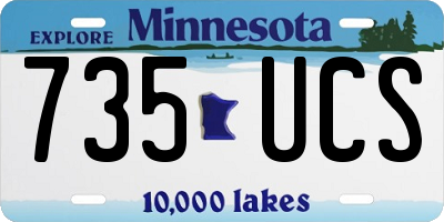 MN license plate 735UCS