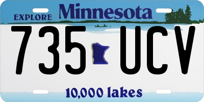 MN license plate 735UCV