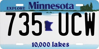 MN license plate 735UCW