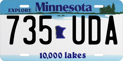 MN license plate 735UDA